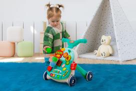 Stumdukas-vaikštynė su edukaciniu stalu ir pianinu, 2 in 1, žalias