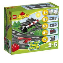 LEGO 10506 Duplo geležinkelio bėgiai: tiesūs, lenkti, pervaža, užtvara