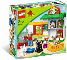 LEGO DUPLO 5656 gyvūnėlių parduotuvė su kačiuku, šuniuku ir triušiu