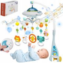 Muzikinis karuselė su 5 gyvūnais, žvaigždžių projekcija, 3 spalvos, nuotolinio valdymo pultas