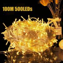 LED girlianda 100 m, 500 LED, IP44, 8 režimai, šiltai balta, CHO