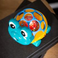Kūdikio žaislinis automobilis ir barškutis OBALL Curious Car Turtle Neptune 2in1