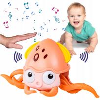 Interaktyvus ropojantis aštuonkojo žaislas su LED šviesomis ir muzika