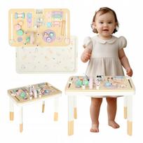 Sensorinis Montessori lavinamasis staliukas vaikams, rožinis
