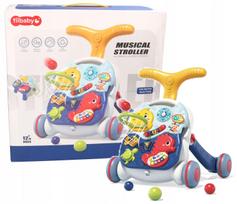 Muzikinis vaikštynė-staliukas 2in1, interaktyvi žaidimų centras 4722