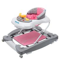 Vaikiškas Baby Mix rožinis stumdukas-sūpuoklė su garsais ir reguliuojamu aukščiu