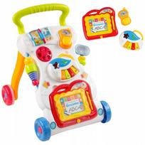 Vaikiškas stumdukas Baby Mix su edukacine piešimo lenta ir pianinu