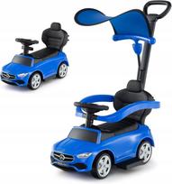Vaikiška paspiriama mašinėlė 3in1 MERCEDES-BENZ su stogeliu ir garsais