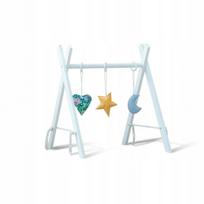 Mokomasis lavinimo stovas kūdikiams BABY GYM, balta spalva, su galvos juostele