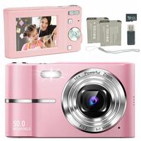 Skaitmeninis fotoaparatas HD, 50 MP, 16× priartinimas, 64GB SD kortelė, 700 mAh