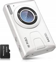 Skaitmeninis fotoaparatas CCN C2, 64 MP, 18x priartinimas, Full HD, 3" ekranas, 32GB, baltas
