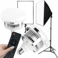 Studijos apšvietimo komplektas su softboxu, 40x60 cm, 85W LED, su pulteliu