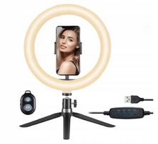 LED žiedinė lempa su 25 cm stovu, tinkama asmenukėms, makiažui, „YouTube“, „TikTok“