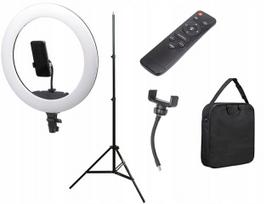 LED žiedinė lempa makiažui, 650W, 3200–5500K, 44 cm, su 210 cm trikoju