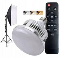 LED lempų rinkinys su softbox 50x70 cm, 50W (E27), stovas 215 cm, nuotolinio valdymo pultas, 3000–6000K