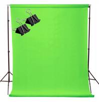 Fotostudijos fonų rinkinys 215x170 cm ir 160x500 cm, ryškiai žalias, su 2 spaustukais