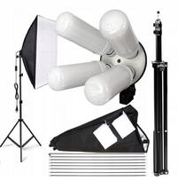 Nuolatinio apšvietimo lempa su softbox 50x70, 4x LED 300W, stovas