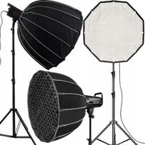 LED foto lempa 150W su 90 cm softboksu ir 210 cm stovu