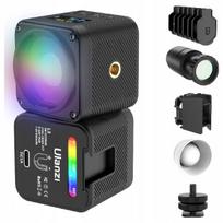 LED lempa Ulanzi L3, RGB, 2700–7000 K, su GOBO filtrais
