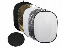 Šviesos atšvaitas 5in1 ovalus 100x150 cm su dėklu