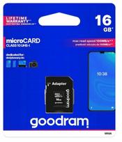 Atminties kortelė GOODRAM 16GB microSD su SD adapteriu