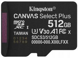 Atminties kortelė KINGSTON microSDXC Canvas Select Plus Gen3 512GB