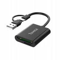 Atminties kortelių skaitytuvas Toveca, USB-C/A, SDHC, MicroSD, 5Gb/s