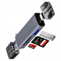 Kortelių skaitytuvas SD ir MicroSD, USB-C, USB 3.0, Micro USB, 6-in-1