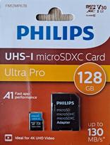 Atminties kortelė Philips Ultra Pro 128GB 130MB/s microSDXC FM12MP67B