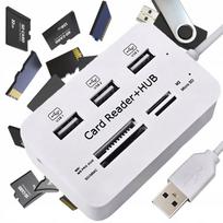 USB šakotuvas 7in1 su SD ir MicroSD kortelių skaitytuvu