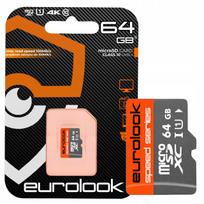 microSD atminties kortelė EUROLOOK 64GB Class 10, skirta V30 WiFi kameroms