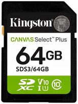 Atminties kortelė Kingston 64GB SD Canvas Select Plus, Class 10