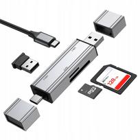 SD kortelių skaitytuvas USB 3.0 / USB-C, palaiko iki 2 TB, 5Gb/s