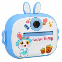 Vaikiškas momentinis fotoaparatas su mini spausdintuvu, žaidimais, MP3, 15 popieriaus ritinėlių