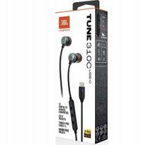 Ausinės JBL Tune 310, į ausis, USB-C, juodos