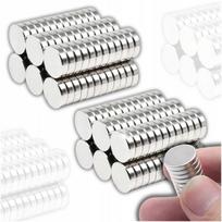 Neodimio apvalių plokščių magnetų rinkinys, 8 mm x 2 mm, 120 vnt.