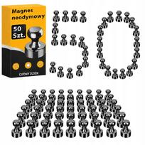 Neodimio magnetai, 50 vnt., stiprūs segtukai lentai ir šaldytuvui