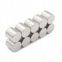 Neodimio cilindriniai magnetai 10x10 mm, stiprūs, 10 vnt., HUNTER