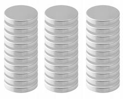 Neodimio cilindriniai magnetai 15x3 mm, 30 vnt., stiprūs