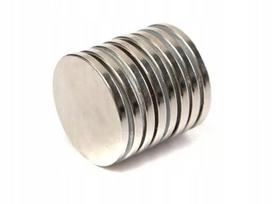 Neodimio cilindriniai magnetai, 20x2 mm, 10 vnt.