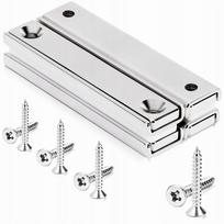 Neodimio plokštieji magnetai su skylėmis varžtams, 60x13,5x5 mm, 4 vnt.