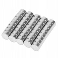 Neodimio cilindriniai magnetai 5x3 mm, 50 vnt.