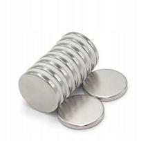Neodimio cilindriniai magnetai HUNTER, 20x2,5 mm, 10 vnt.