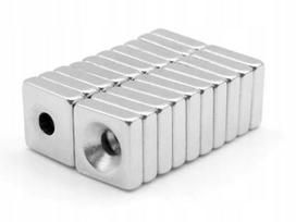 Neodimio magnetas varžtams, 10x10x3 mm, 10 vnt.