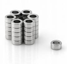Neodimio žiediniai magnetai su skylute, 10x6x4 mm, N42, 20 vnt.
