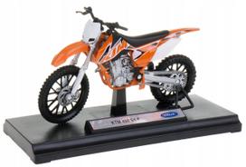 Metalinė ir plastikinė KTM 450 SX-F modelio Welly motociklo miniatiūra, 1:18