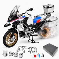 Kolekcinis motociklo modelis R1250 GS 1:6, metalinis, su šviesomis ir garsais, 3 bagažinės, XXL