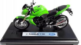 Metalinis modelis WELLAS Kawasaki Z 1000 2007, žalias, 1:18