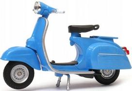 Metalinis motorolerio modelis WELLY Vespa 150 cc, mėlynas, 1:18
