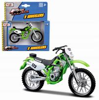 Motociklo modelis Kawasaki KLX 250SR, 1:18 mastelis, Maisto Fresh Metal, nuo 3 metų